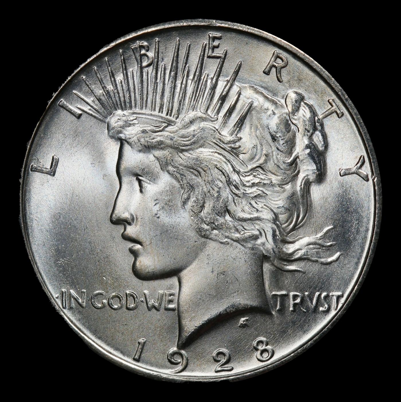 1928-s Peace Dollar $1 ms64+ SEGS