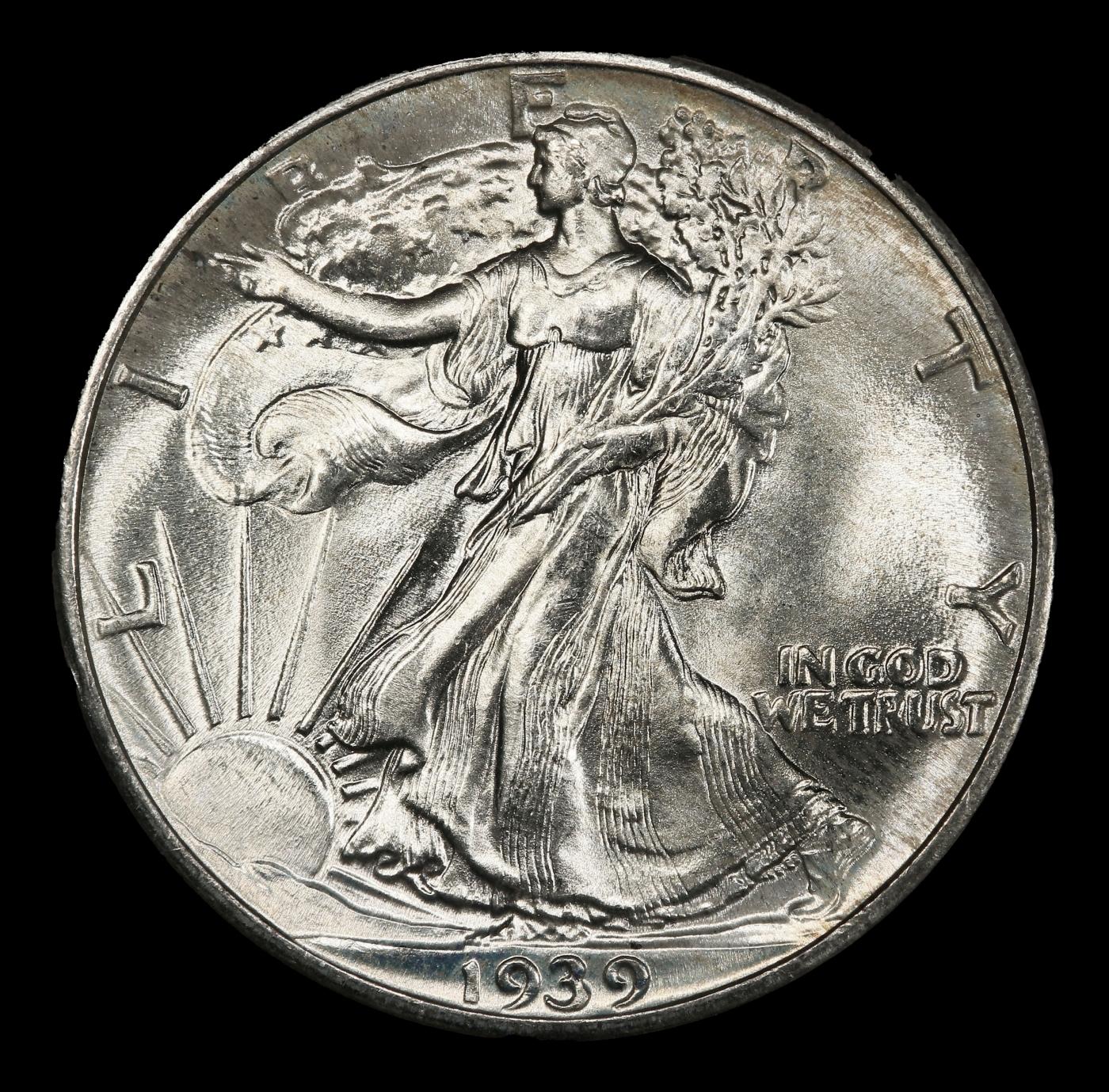 1939-p Walking Liberty Half Dollar TOP POP! 50c ms68+ SEGS