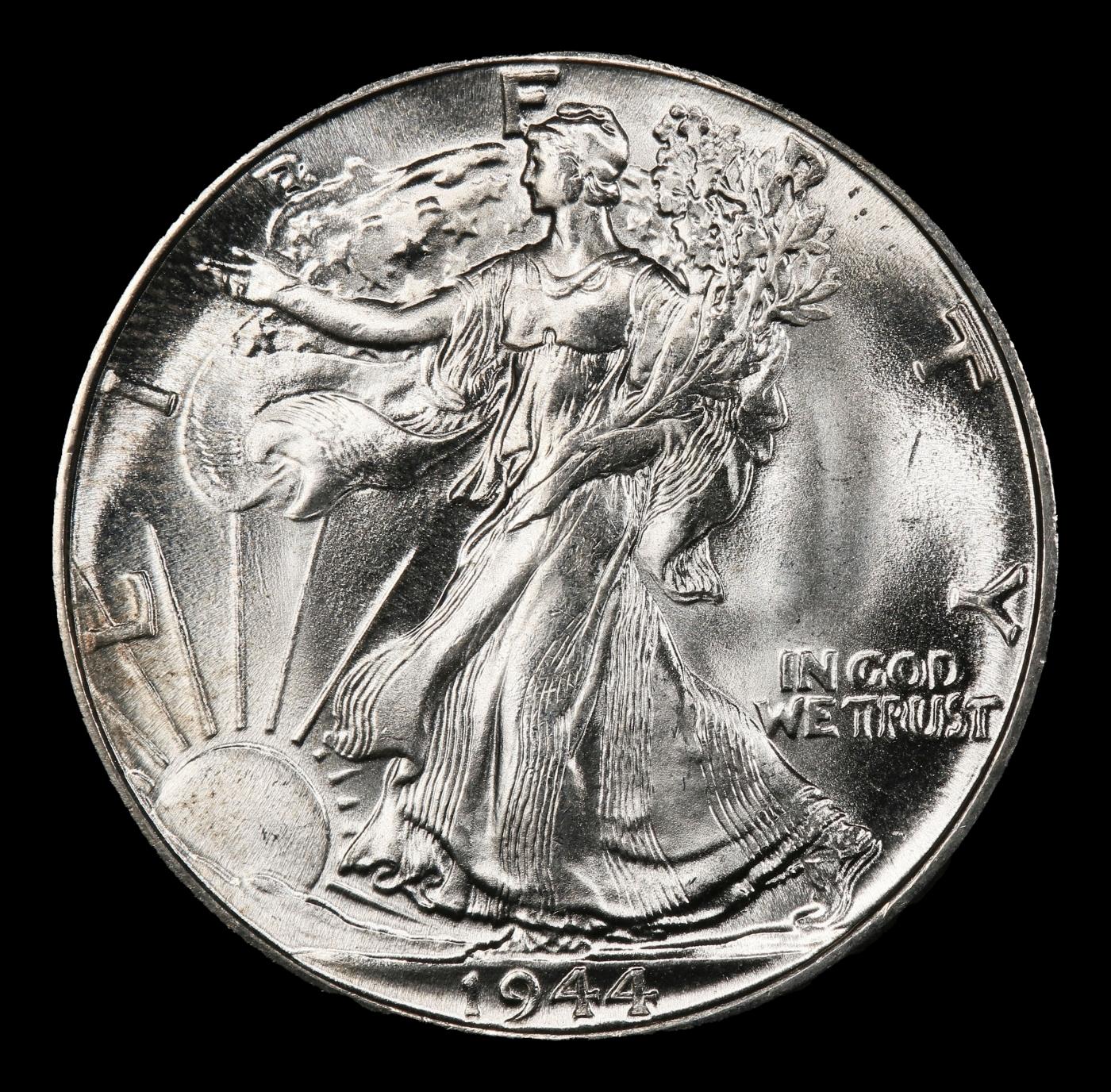 1944-p Walking Liberty Half Dollar Near Top Pop 50c ms67 SEGS