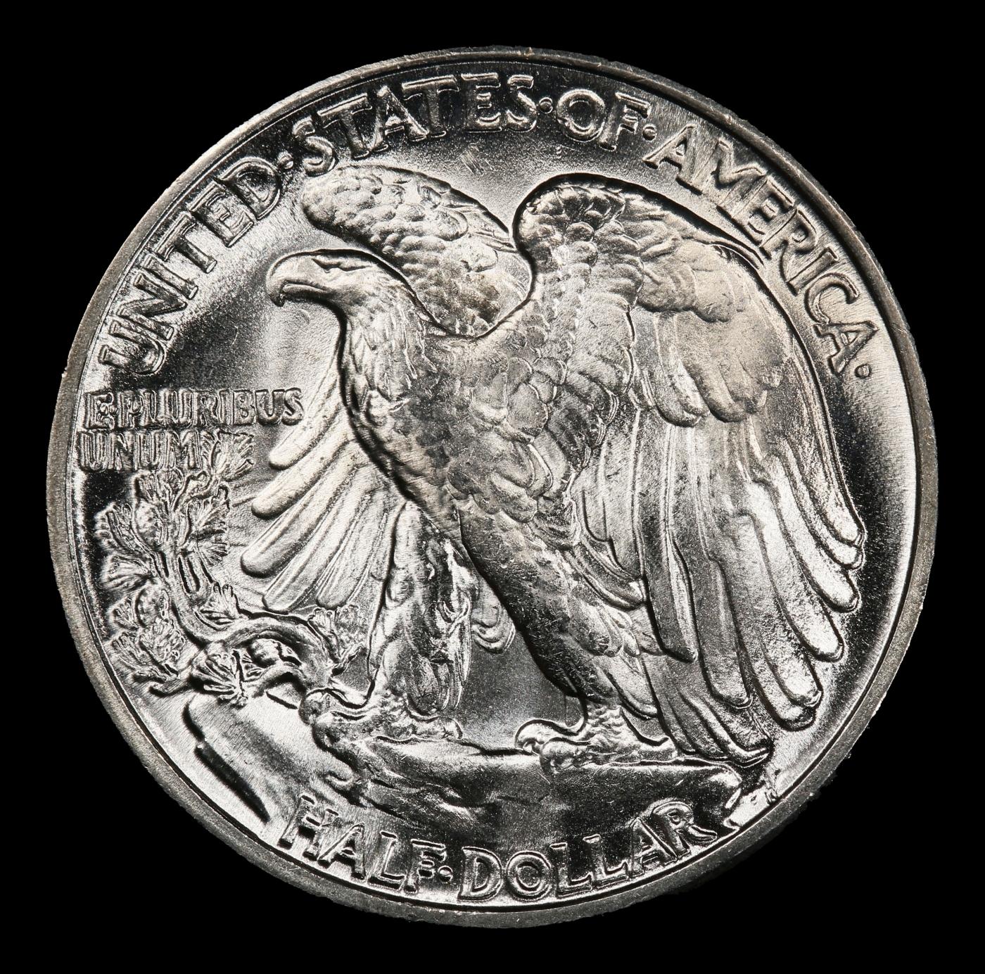 1944-p Walking Liberty Half Dollar Near Top Pop 50c ms67 SEGS