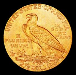 1927-p Gold Indian Quarter Eagle Near Top Pop! $2 1/2 ms66 USCG