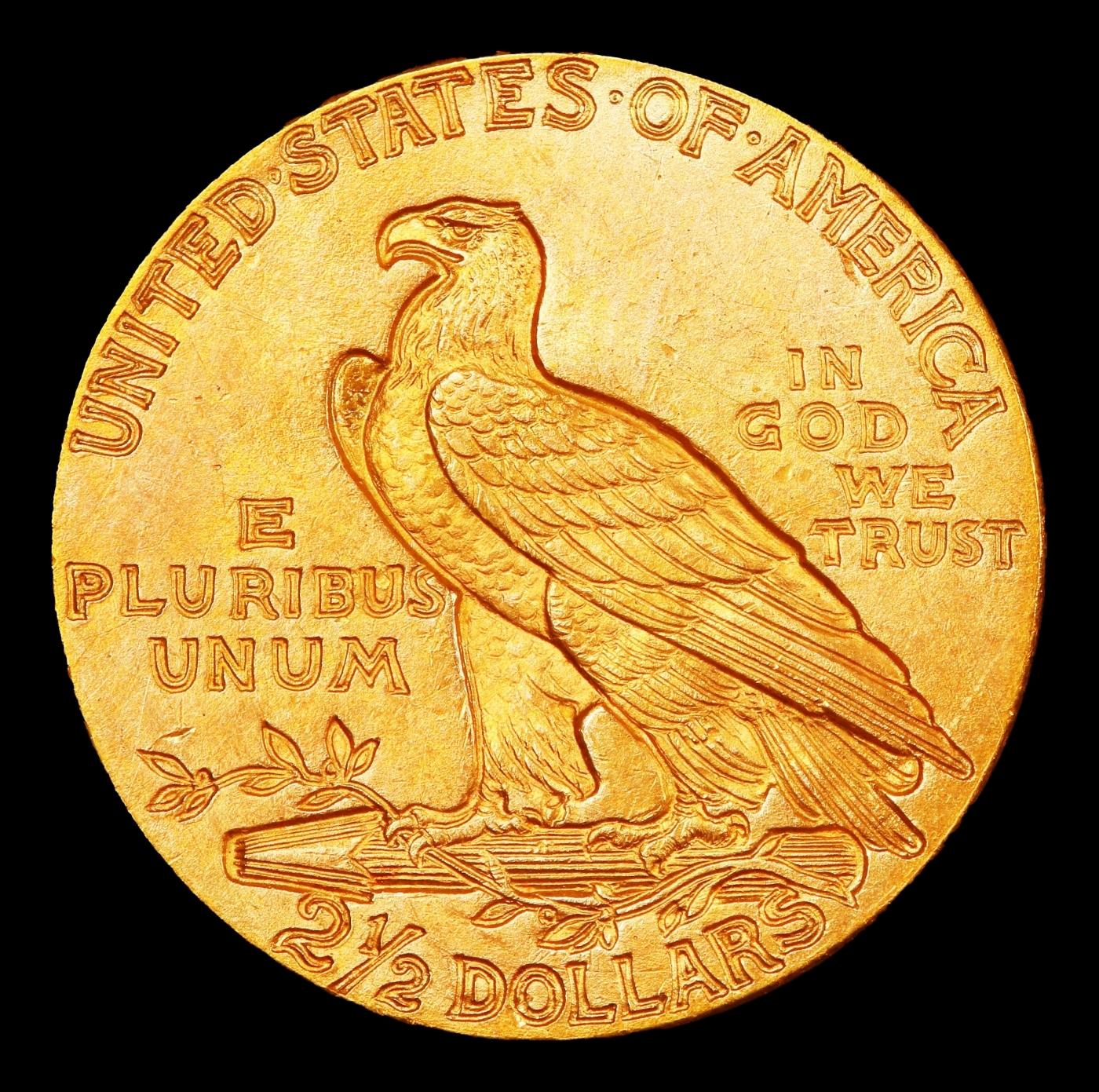 1927-p Gold Indian Quarter Eagle Near Top Pop! $2 1/2 ms66 USCG
