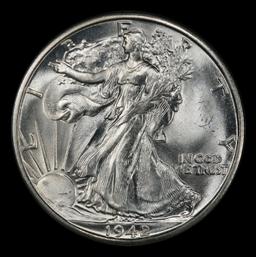 1942-s Walking Liberty Half Dollar 50c Grades ms66