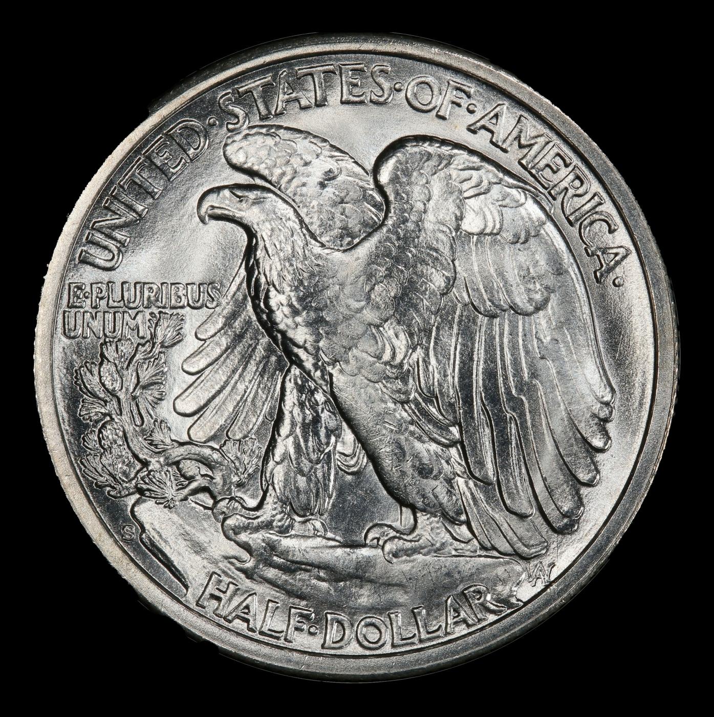 1942-s Walking Liberty Half Dollar 50c Grades ms66