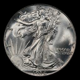 1936-p Walking Liberty Half Dollar 50c ms66+ SEGS