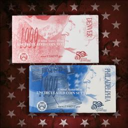 1999-2009 Mint Set Run - 256 Coins, 11 Complete Sets Complete 50 State Quarters & Territories Run