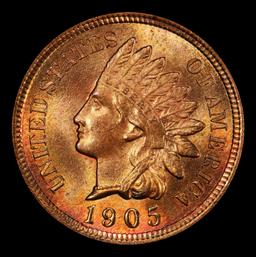 1905 Indian Cent 1c Grades ms66 rb