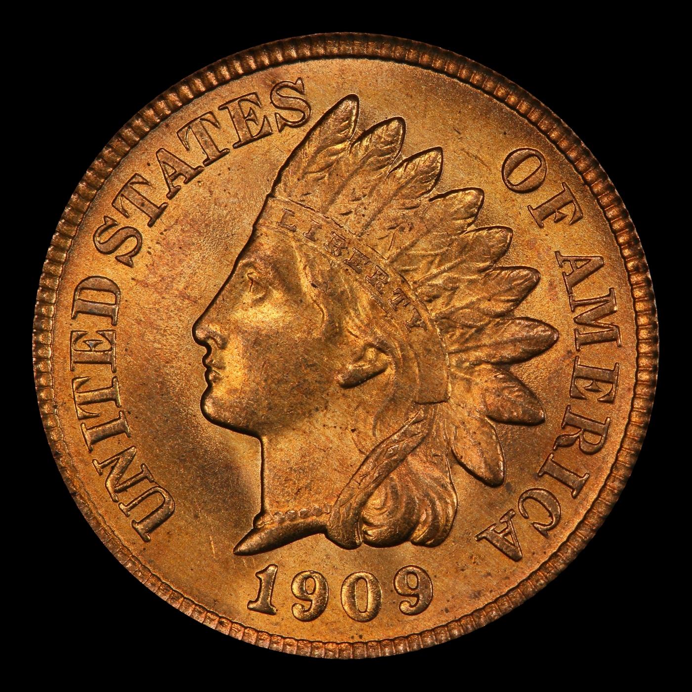 1909 Indian Cent Near Top Pop! 1c ms66+ rd SEGS