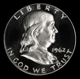 1962 Proof Franklin Half Dollar TOP POP! 50c pr69 DCAM SEGS