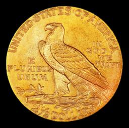 1909-p Gold Indian Quarter Eagle $2 1/2 ms65 SEGS