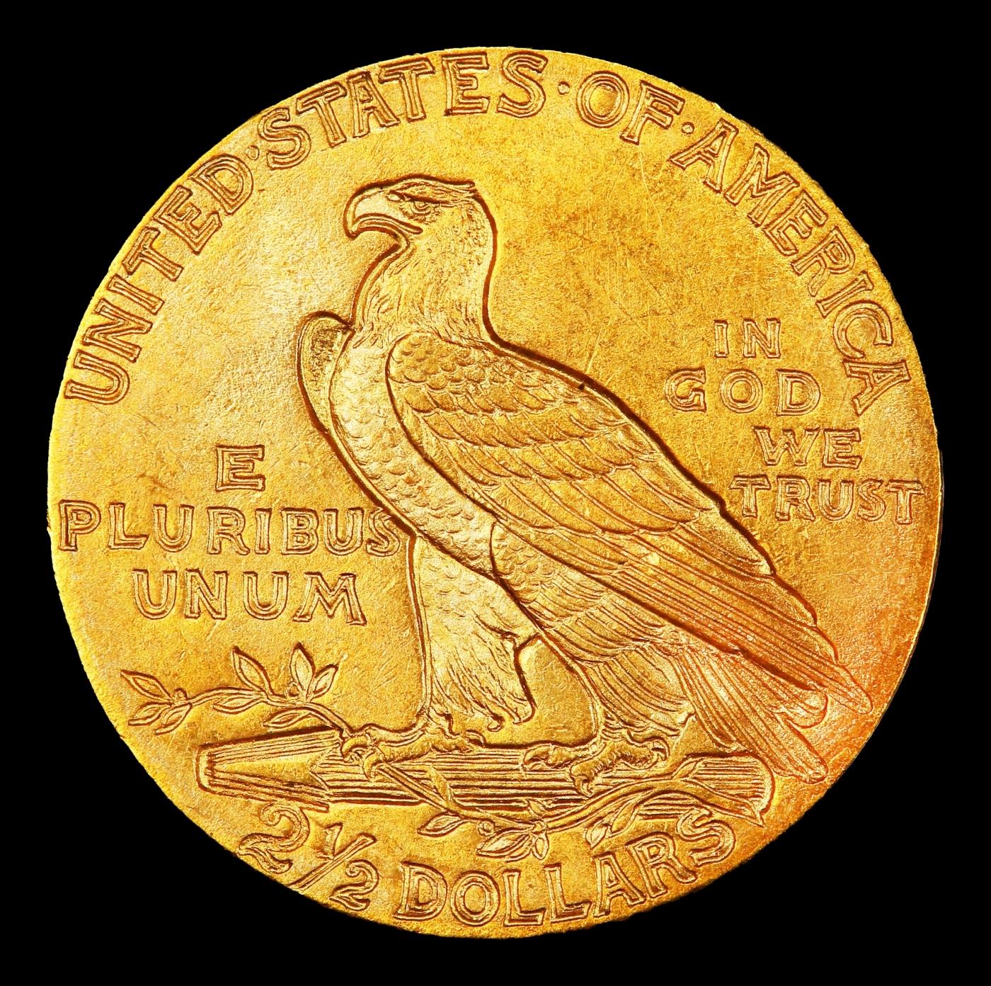 1909-p Gold Indian Quarter Eagle $2 1/2 ms65 SEGS