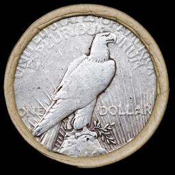 OS- Mixed Morgan/Peace SEARS Circ Dollar $1 Roll 10 1893/'P' Peace Ends