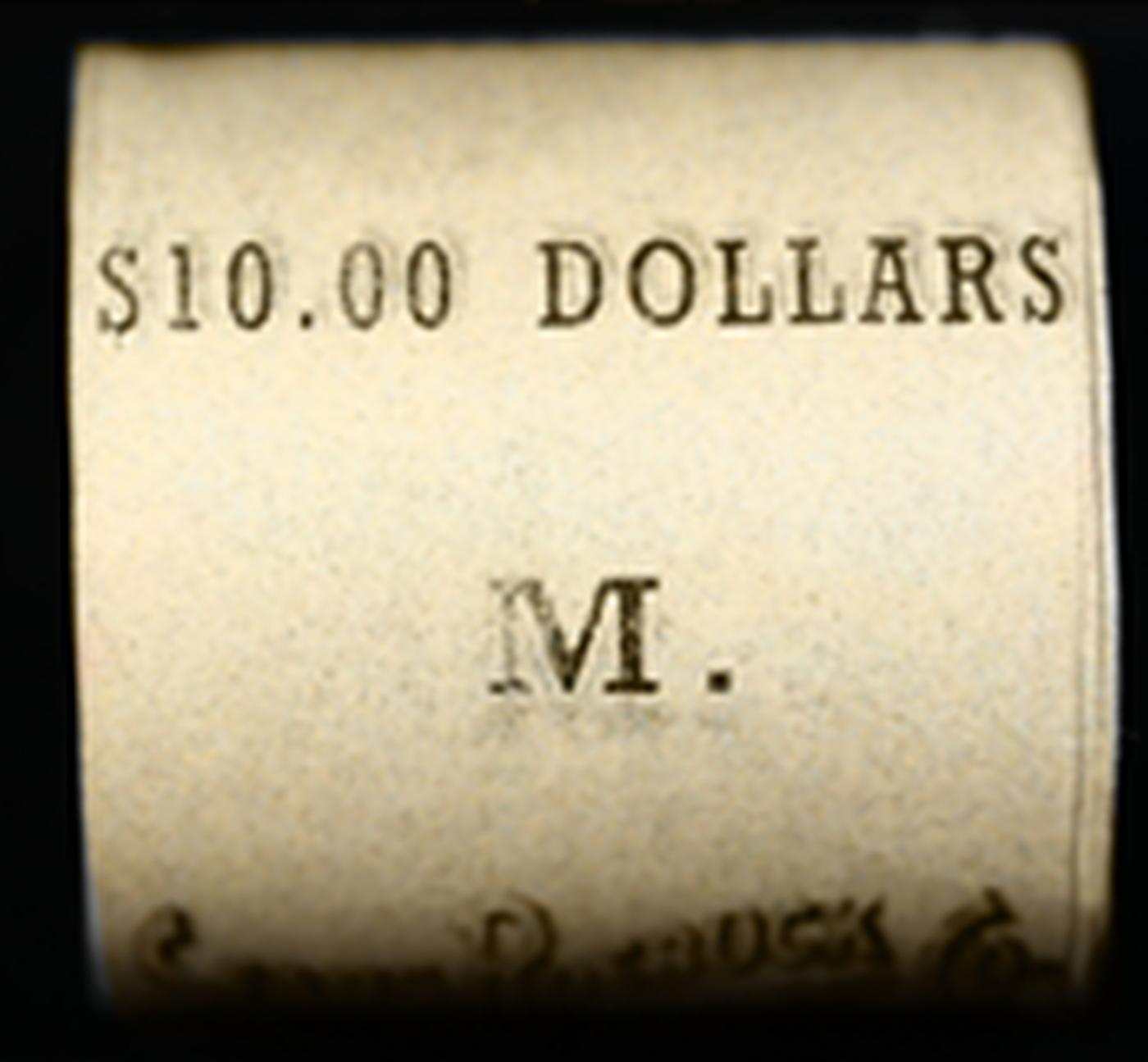OS- Mixed Morgan/Peace SEARS Circ Dollar $1 Roll 10 1893/'P' Peace Ends