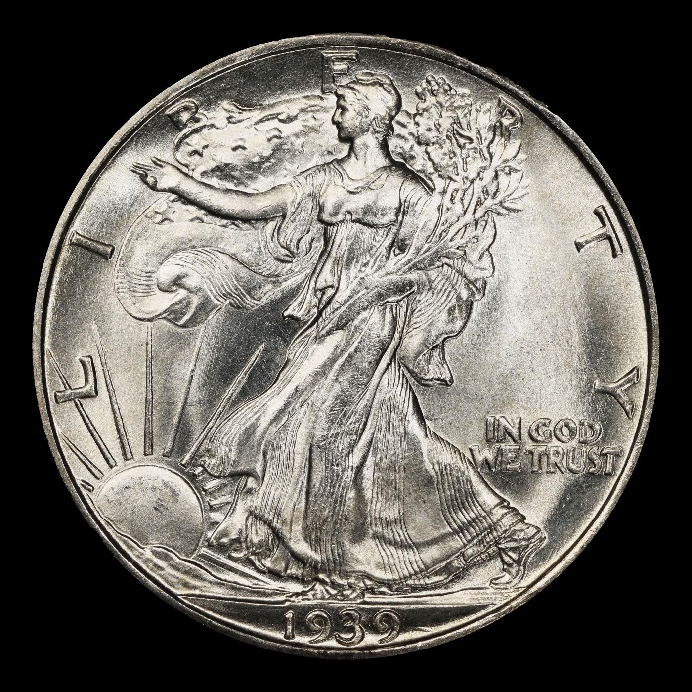 1939-s Walking Liberty Half Dollar 50c ms66 SEGS