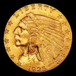 1925-d Gold Indian Quarter Eagle Near Top Pop! $2 1/2 ms66+ USCG