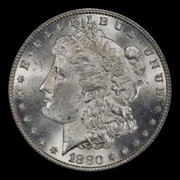 1880-p Morgan Dollar $1 Grades ms63