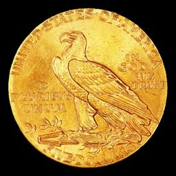 1913-p Gold Indian Half Eagle $5 ms65 USCG