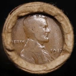 Lincoln Wheat Cent 1c Mixed Roll Orig Brandt McDonalds Wrapper, 1912-p end, Indian other end