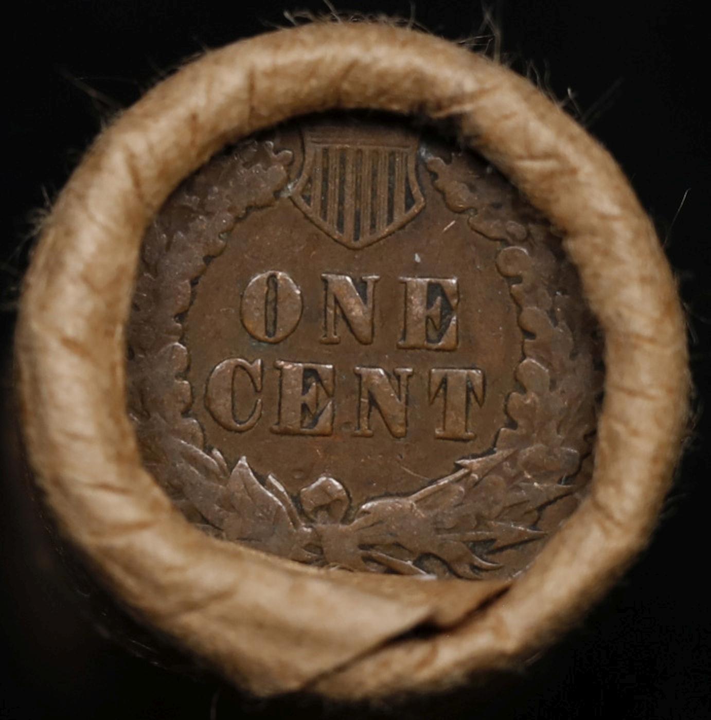 Lincoln Wheat Cent 1c Mixed Roll Orig Brandt McDonalds Wrapper, 1912-p end, Indian other end