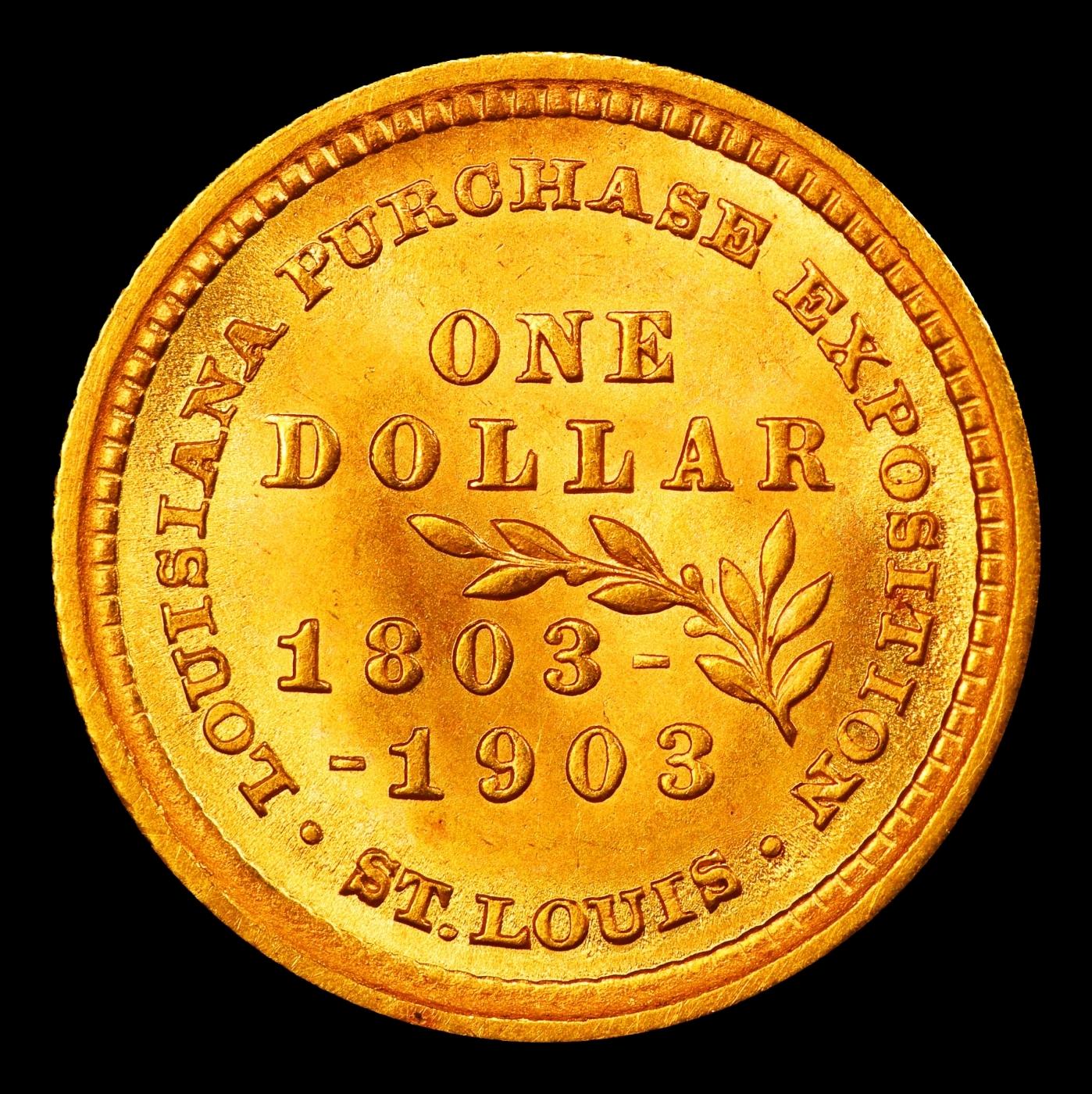 1903 McKinley Louisiana Purchase Gold Commem Dollar Near Top Pop! 1 ms67+ SEGS