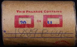 Full solid date 1889-p Uncirculated Morgan silver dollar roll, 20 coins