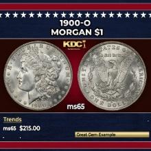 1900-o Morgan Dollar $1 Grades ms65