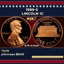 1989-s Proof Lincoln Cent 1c pr70 rd dcam SEGS