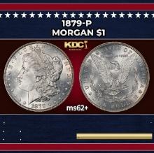 1879-p Morgan Dollar $1 Grades ms62+
