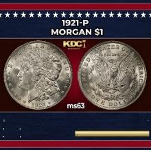 1921-p Morgan Dollar $1 Grades ms63