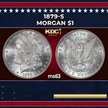 1879-s Morgan Dollar $1 Grades ms63