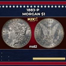 1883-p Morgan Dollar $1 Grades ms62