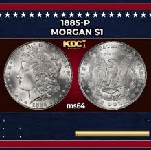 1885-p Morgan Dollar $1 Grades ms64