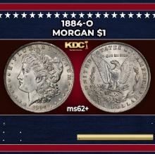 1884-o Morgan Dollar $1 Grades ms62+