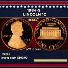1984-s Proof Lincoln Cent 1c pr70 rd dcam SEGS