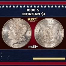 1880-s Morgan Dollar $1 Grades ms63+