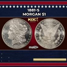 1881-s Morgan Dollar $1 Grades ms63+