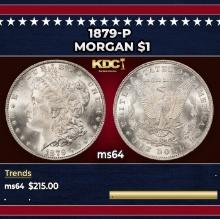 1879-p Morgan Dollar $1 Grades ms64