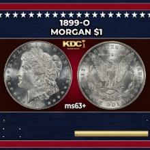 1899-o Morgan Dollar $1 Grades ms63+