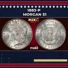 1883-p Morgan Dollar $1 Grades ms63