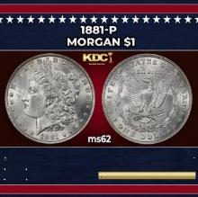 1881-p Morgan Dollar $1 Grades ms62