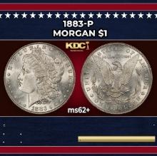 1883-p Morgan Dollar $1 Grades ms62+