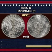 1884-o Morgan Dollar $1 Grades ms63