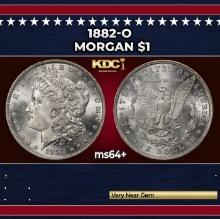 1882-o Morgan Dollar $1 Grades ms64+