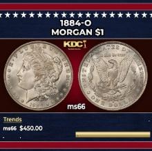 1884-o Morgan Dollar $1 Grades ms66