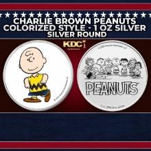 Charlie Brown Peanuts Colorized Style - 1 oz Silver Round Round