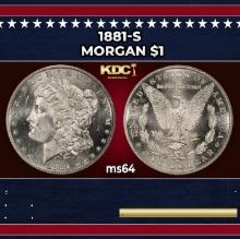 1881-s Morgan Dollar $1 Grades ms64