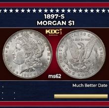 1897-s Morgan Dollar $1 Grades ms62