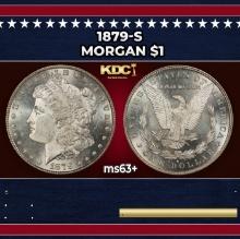 1879-s Morgan Dollar $1 Grades ms63+