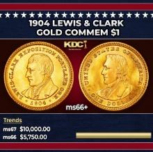 1904 Lewis & Clark Gold Commem Dollar 1 ms66+ SEGS