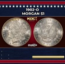 1902-o Morgan Dollar $1 Grades ms63+